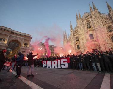 米兰巴黎球迷在意大利持械斗殴 当局出动150名警察管理