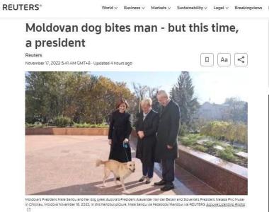 外媒：总统官邸发生意外！摩尔多瓦总统爱犬咬伤奥地利总统