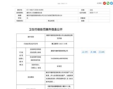 襄阳健桥医院违规开出生证被罚款10万元