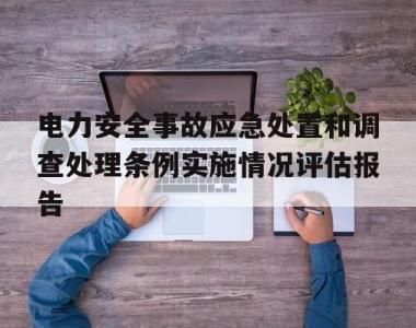 关于电力安全事故应急处置和调查处理条例实施情况评估报告的信息