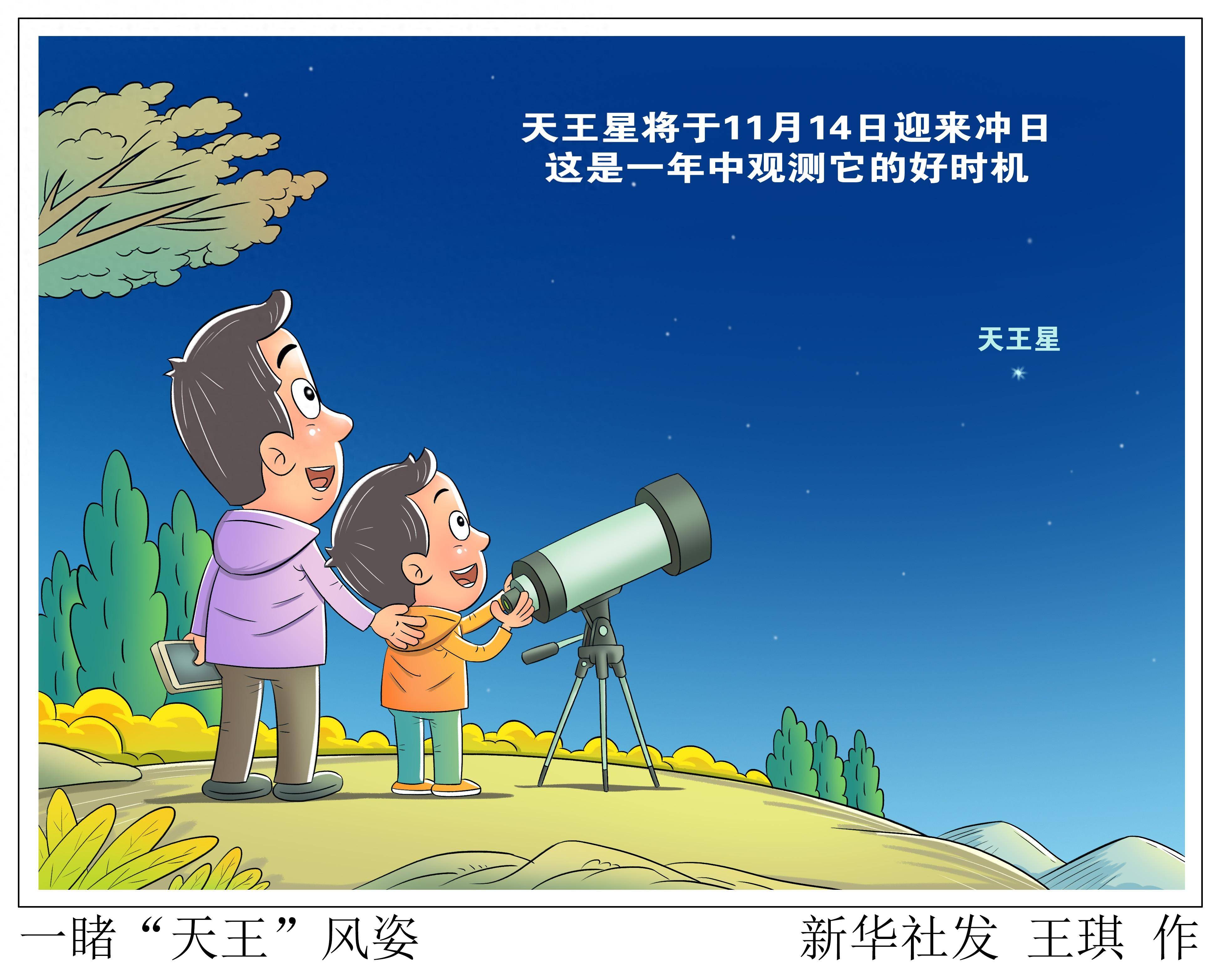 （图表·漫画）［星空有约］一睹“天王”风姿